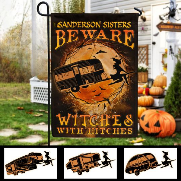 Witch Wizard Halloween Spell Witches With Hitches Custom Personalized Flag-image