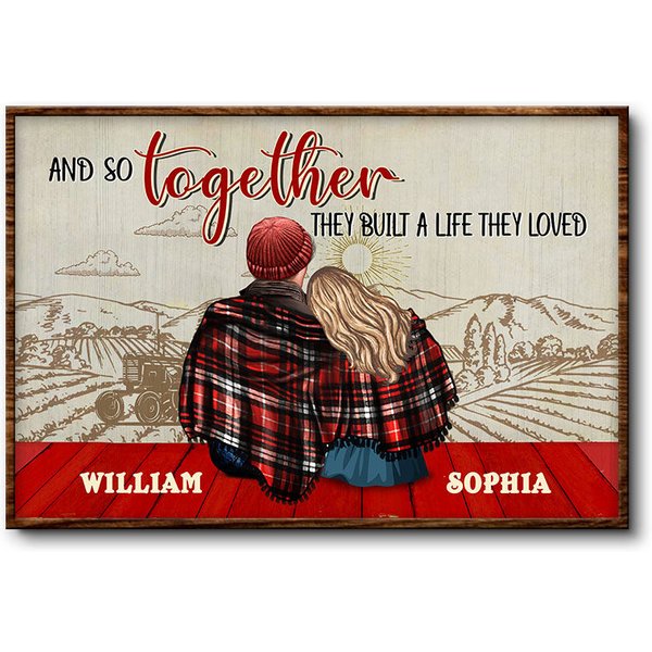 And So Together Farmer Anniversary Gift Personalized Custom Poster-image