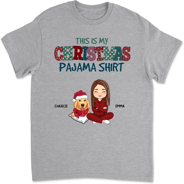 Pets Christmas Pajama - Personalized Custom Unisex T-Shirt-image