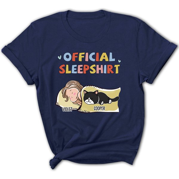 Sleeping Cat Sleepshirt - Personalized Custom Women's T-Shirt-image