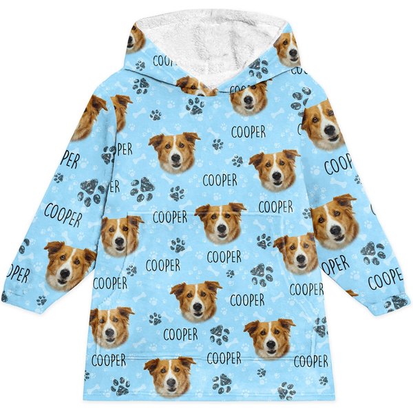 Pet Face Cute - Personalized Oversized Blanket Hoodie - Loving Gift For Dog Mom, Cat Mom-image