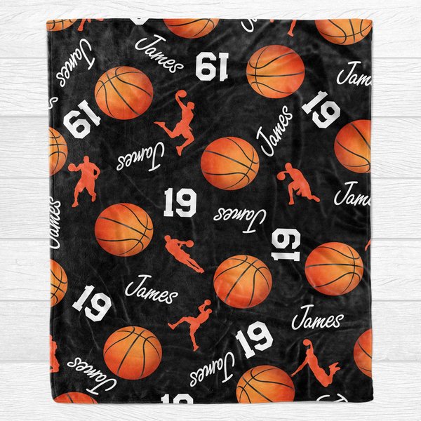 Basketball Personalized Custom Collage Fleece Blanket-image