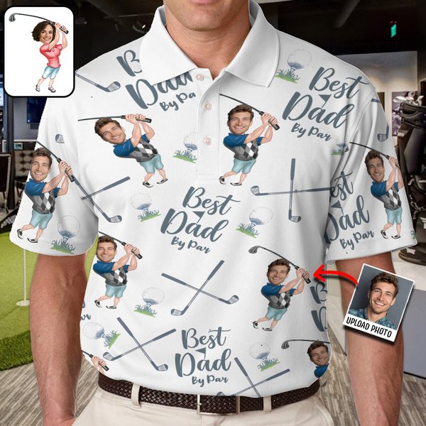 Best Dad Grandpa By Par - Personalized Golf Polo Shirt-image