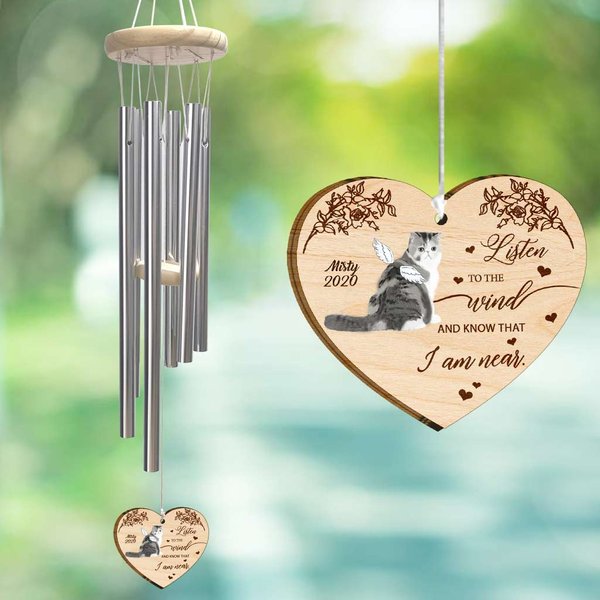 Listen To The Wind - Personalized Cat Wind Chime - Pet Lover Gift-image