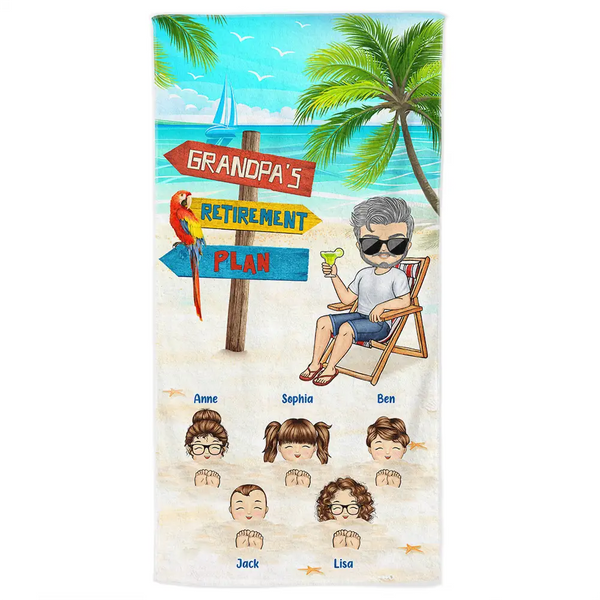 My Retirement Plan - Personalized Beach Towel-image
