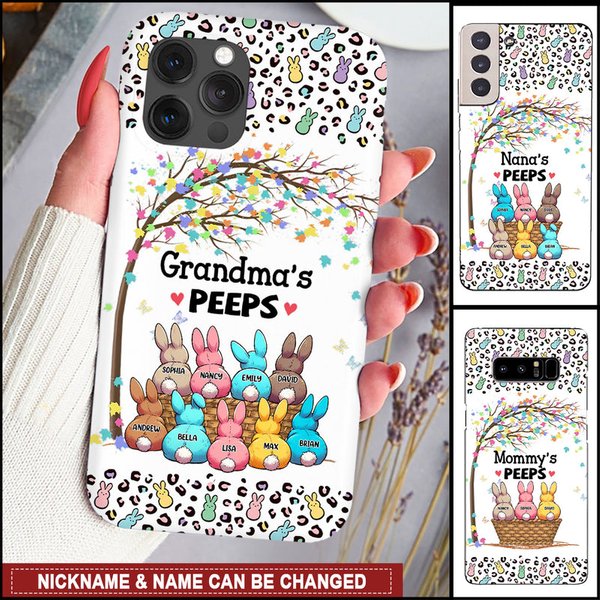 Grandma's Peeps Easter Bunny Personalized Phone Case-image