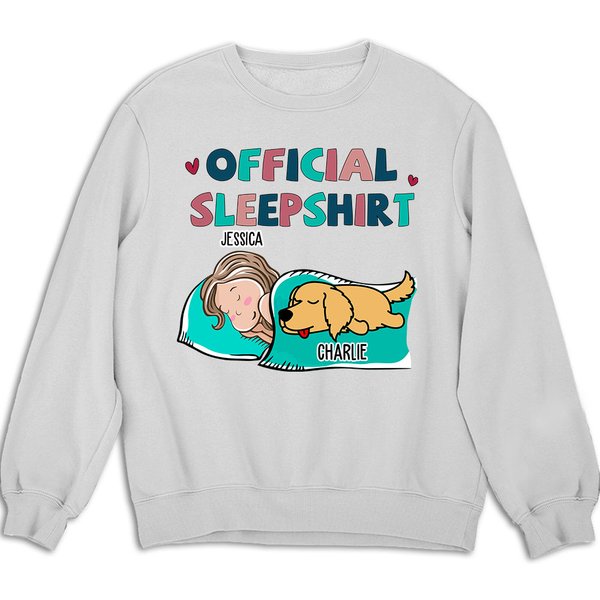 Sleeping Dog Sleepshirt Custom Personalized Dogs Parent Life Unisex Sweatshirt-image