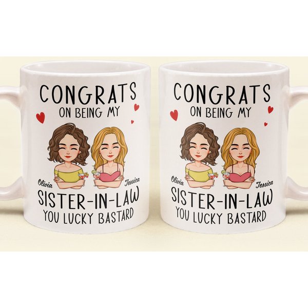 Congrats On Being My Sister-In-Law - Personalized Mug-image