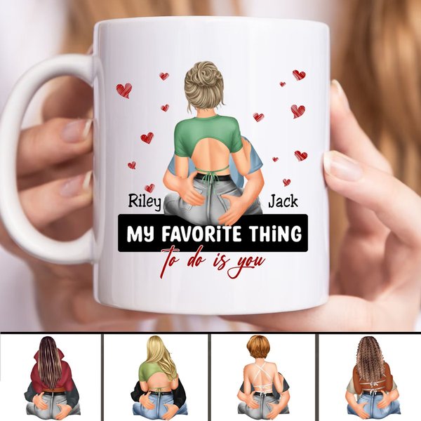 Couple - My Favorite Thing To Do Is You - Personalized Mug-image