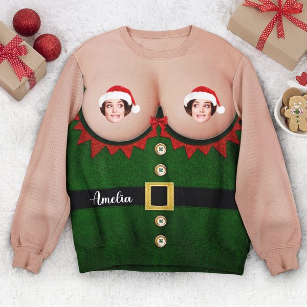 Custom Photo Ugly Christmas Sweater - Personalized Photo Ugly Sweater-image