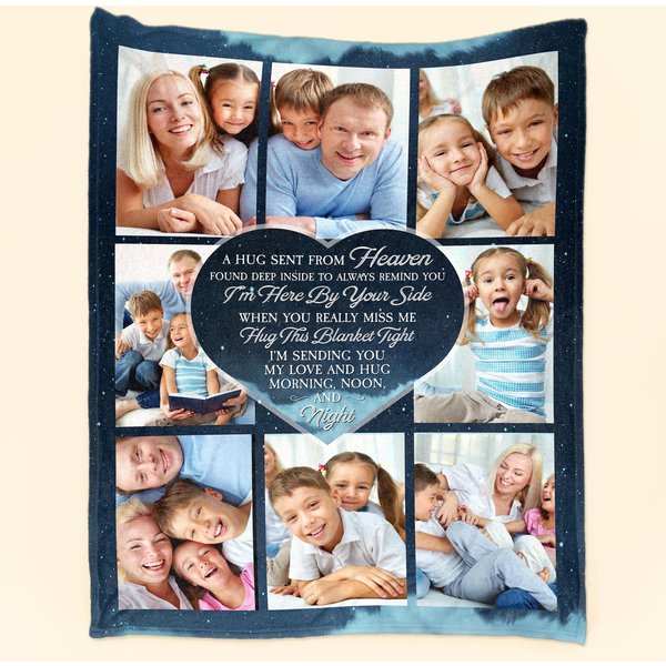 Hugs From Heaven - Personalized Photo Blanket-image