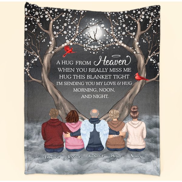 A Hug From Heaven - Personalized Blanket-image
