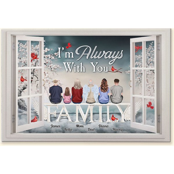 I'm Always With You Memorial - Personalized Wrapped Canvas-image