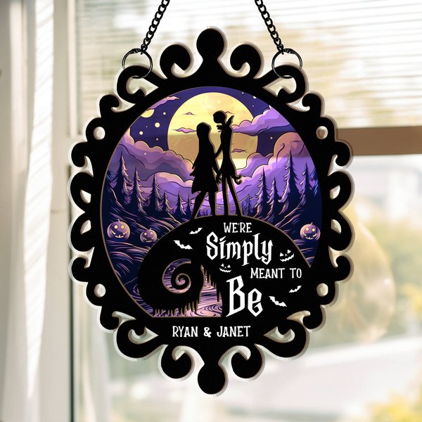 We're Simply Meant To Be - Personalized Window Hanging Suncatcher Ornament-image