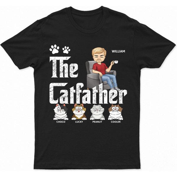 The Cat Father Personalized T-Shirt - Gift For Cat Lovers-image