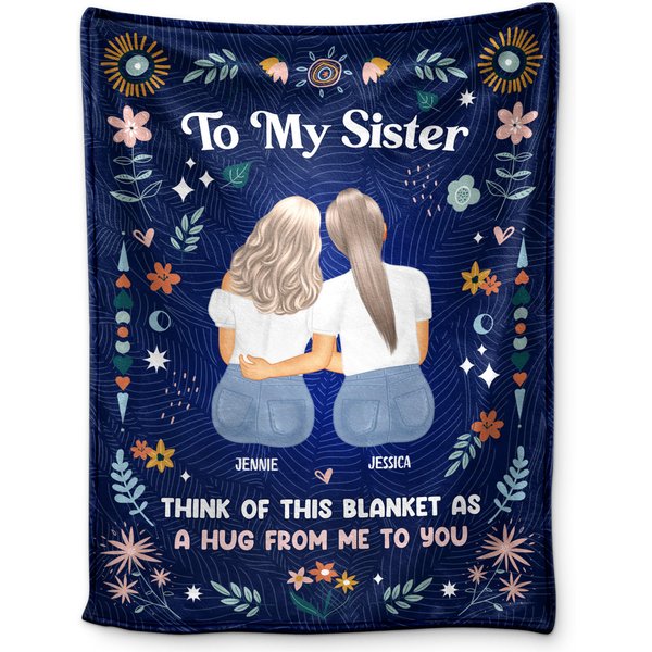 Think Of This Blanket - Gift For Sisters - Personalized Blanket-image