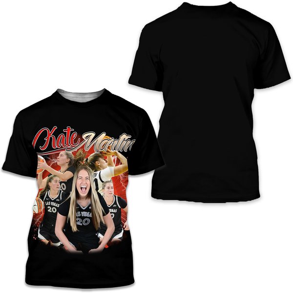Kate Martin Basketball Las Vegas Graphic Tee T-Shirt Unisex Shirt For Men & Women-image