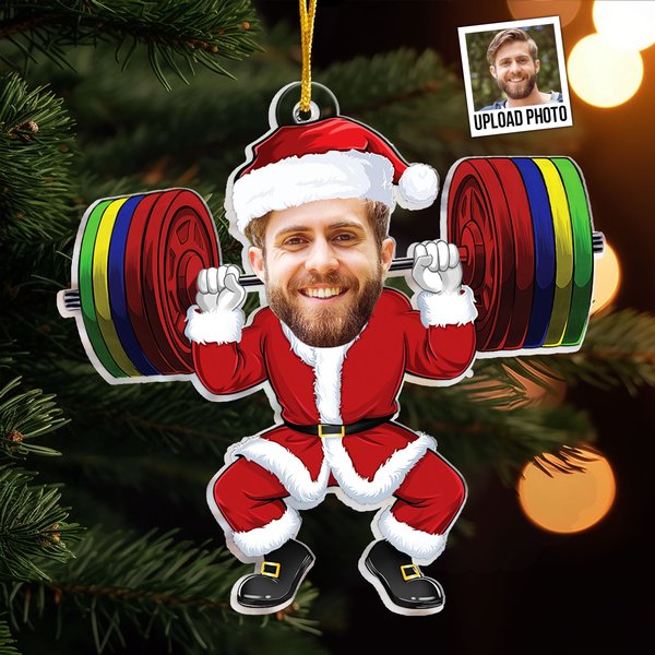 Merry Liftmas - Personalized Gym Photo Ornament-image