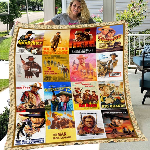 Western Movies Fleece Blanket