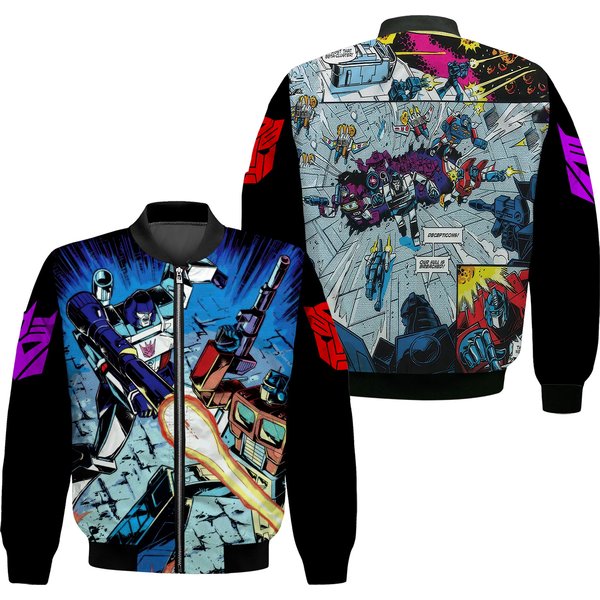 Transformers, Optimus Prime, Autobots, Megatron Bomber Jacket-image