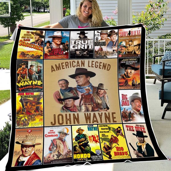 The Hero American Legend Fleece Blanket, Cowboy Blanket, Western Movie Blanket-image