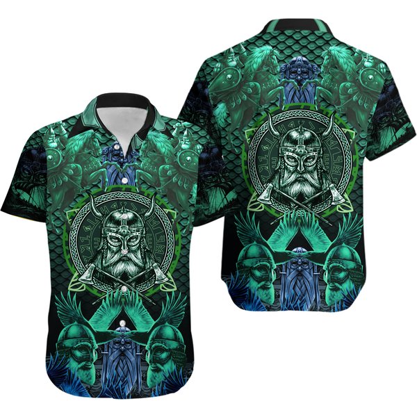 Viking See You In Valhalla Hawaii Shirt, Soft Viking Summer Shirt-image