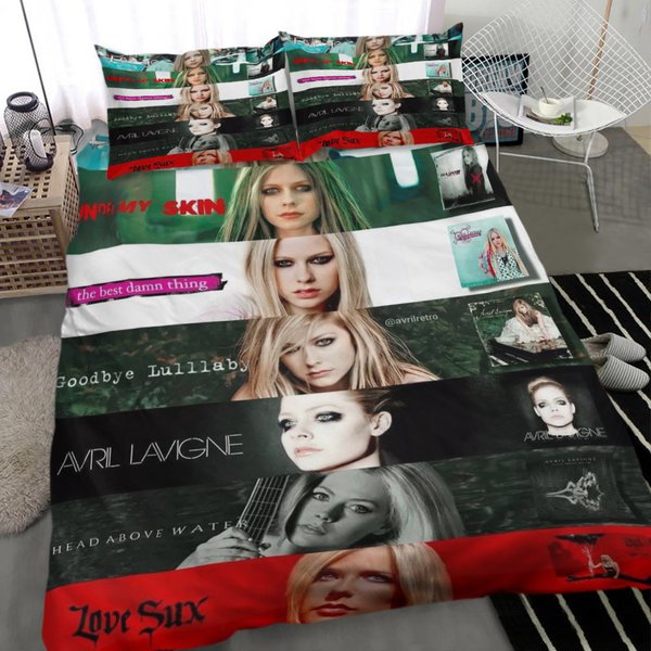 Singer Avril Lavigne Printed Bedding Sets-image