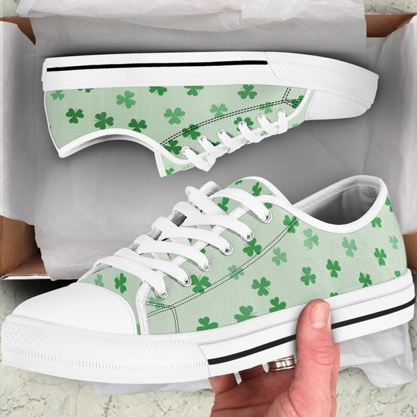Lucky Clovers St. Patrick's Day Women's Low Top Sneakers-image