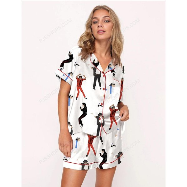 The King Of Pop Pajama Set Silky Soft Sleepwear Inspired By Michael Jackson's Iconic Style