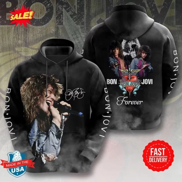 Bon Jovi 3D Hoodie S-5Xl-image