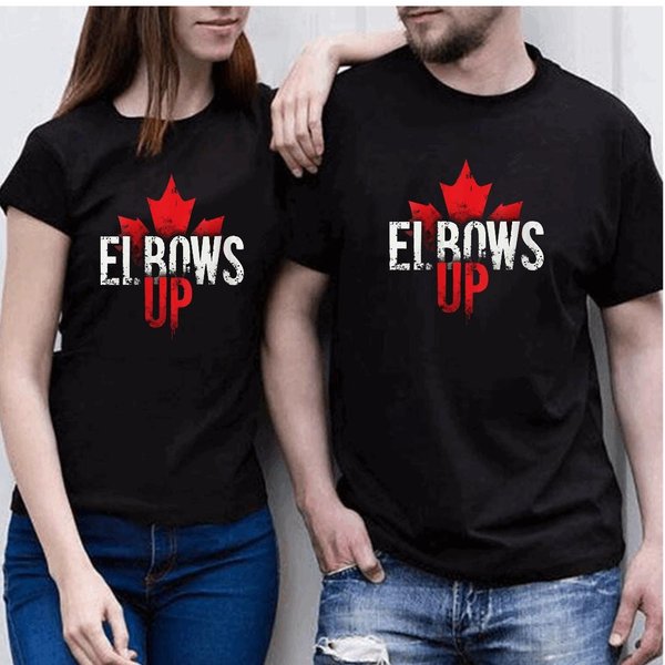 Elbows Up Canadian Tshirts Canadian Pride T-Shirts-image