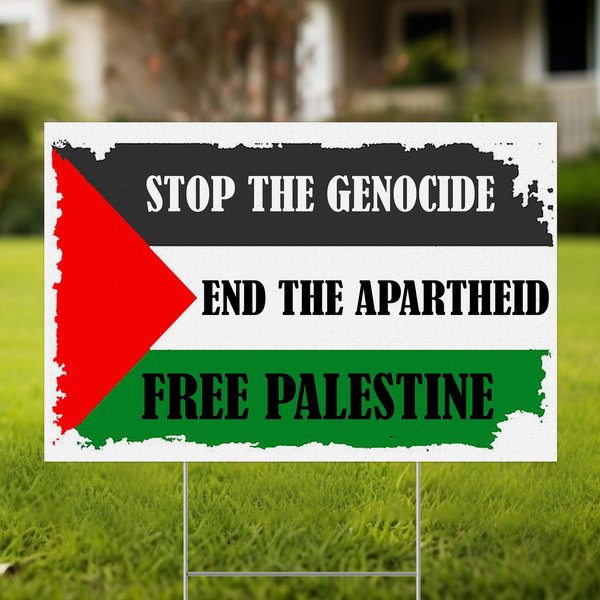Stop The Genocide Free Palestine Yard Sign, Peace Yard Sign, Palestine Yard Sign-image