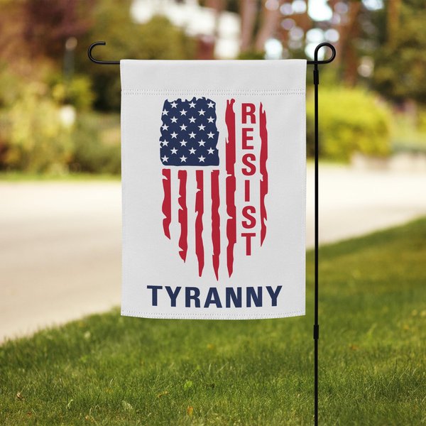 Democracy Garden Flag Resist Tyranny American Banner Democratic Resistance-image