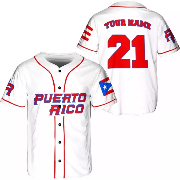Personalized Sports Puerto Rico Baseball Jersey-image