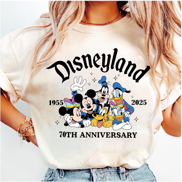 Disneyyland 70Th Anniversary Shirt, Castle Platinum Celebration 1955-2025 Shirt-image
