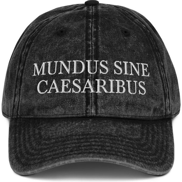 Mundus Sine Caesaribus Hat - Embroidered Vintage Cap-image