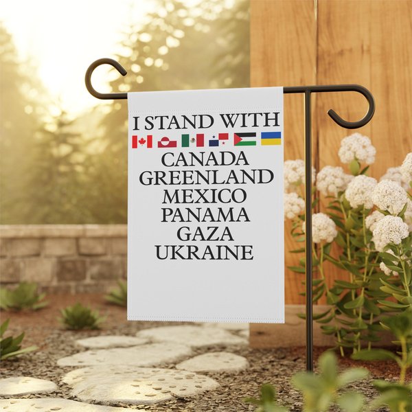 We Stand With Canada Greenland Mexico Panama Garden Flag-image