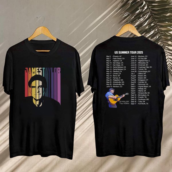 James Taylor 90S Vintage Shirt, James Taylor Summer Tour 2025 Shirt, James Taylor 2025 Concert-image