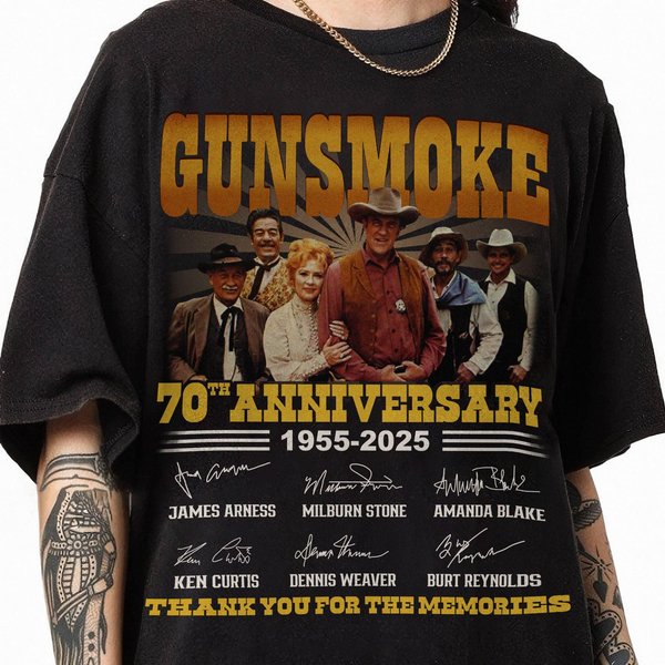 Gunsmoke 70Th Anniversary Tshirt, Thank You Shirt,-image