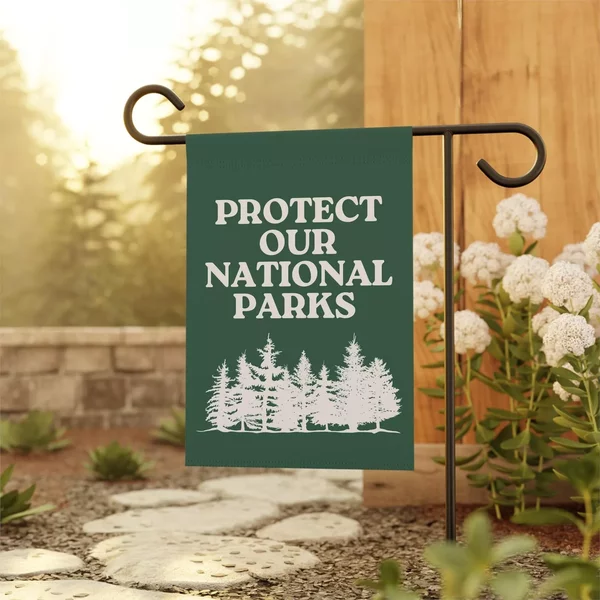 Protect Our National Parks Resist Fascism Anti Trump Parks Not Profits Flag-image