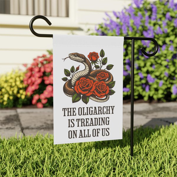 Oligarchy Snake Garden Flag, No Kings No Fascists Flag, Protect Democracy L-image