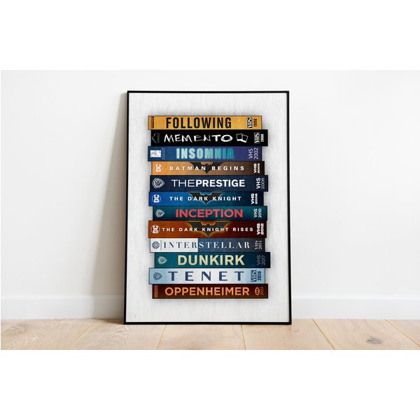 Christopher Nolan Movie Poster Retro Vhs Print-image