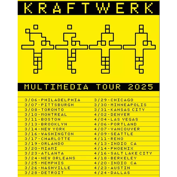 Poster Kraftwerk Multimedia 2025 Tour Poster-image