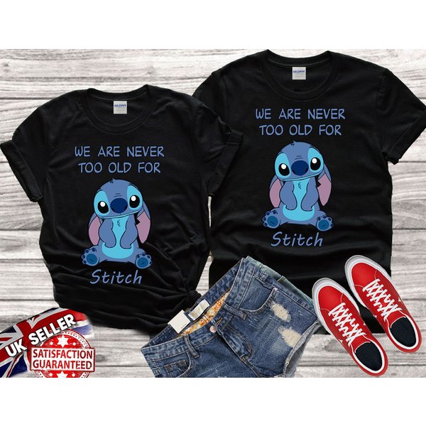 Disneyyy Stitchh Never Too Old For Stitchh Gift Cute Tshirt T Shirt-image