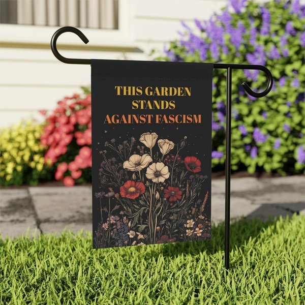 Anti Fascist Garden Flag | Resist Fascism Yard Flag-image