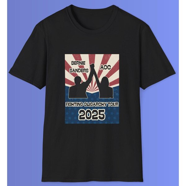 Bernie Sanders Aoc Fighting Oligarchy Tour Activist Tee-image