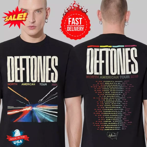 Deftone North American Tour 2025 Schedule Two Sides Classic T-Shirt-image