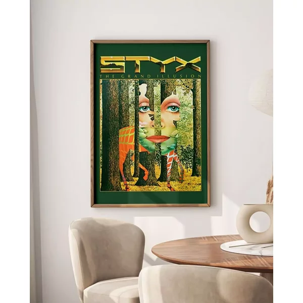 Styxs The Grand Illusion Album Cover Poster, Wall Art-image