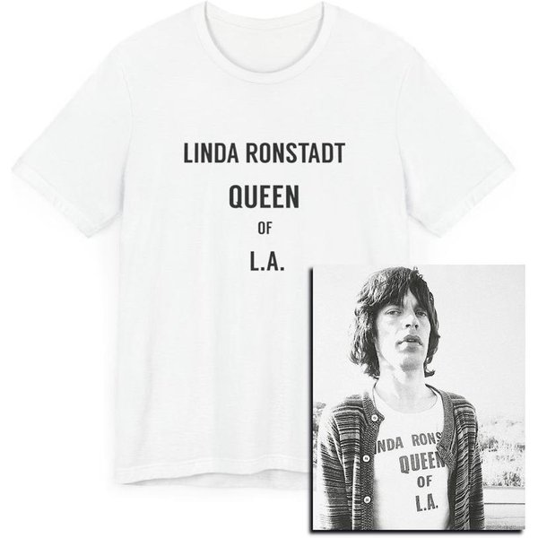 Linda Ronstadt Queen Of La T-Shirt, Americana Apparel, California, Los Angeles, 70'S Music T-Shirt-image