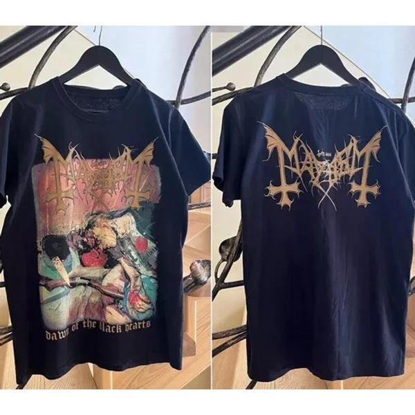 Mayhem Dawn Of The Black Hearts Albums 2 Sided Black Unisex T Shirt-image